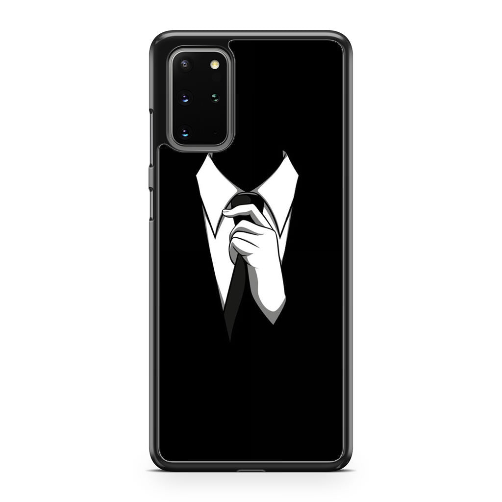 Anonymous Black White Tie Galaxy S20 Plus Case