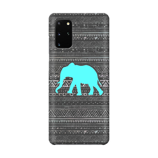 Aztec Elephant Turquoise Galaxy S20 Plus Case
