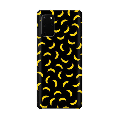 Bananas Fruit Pattern Black Galaxy S20 Plus Case