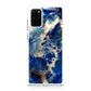 Abstract Golden Blue Paint Art Galaxy S20 Plus Case