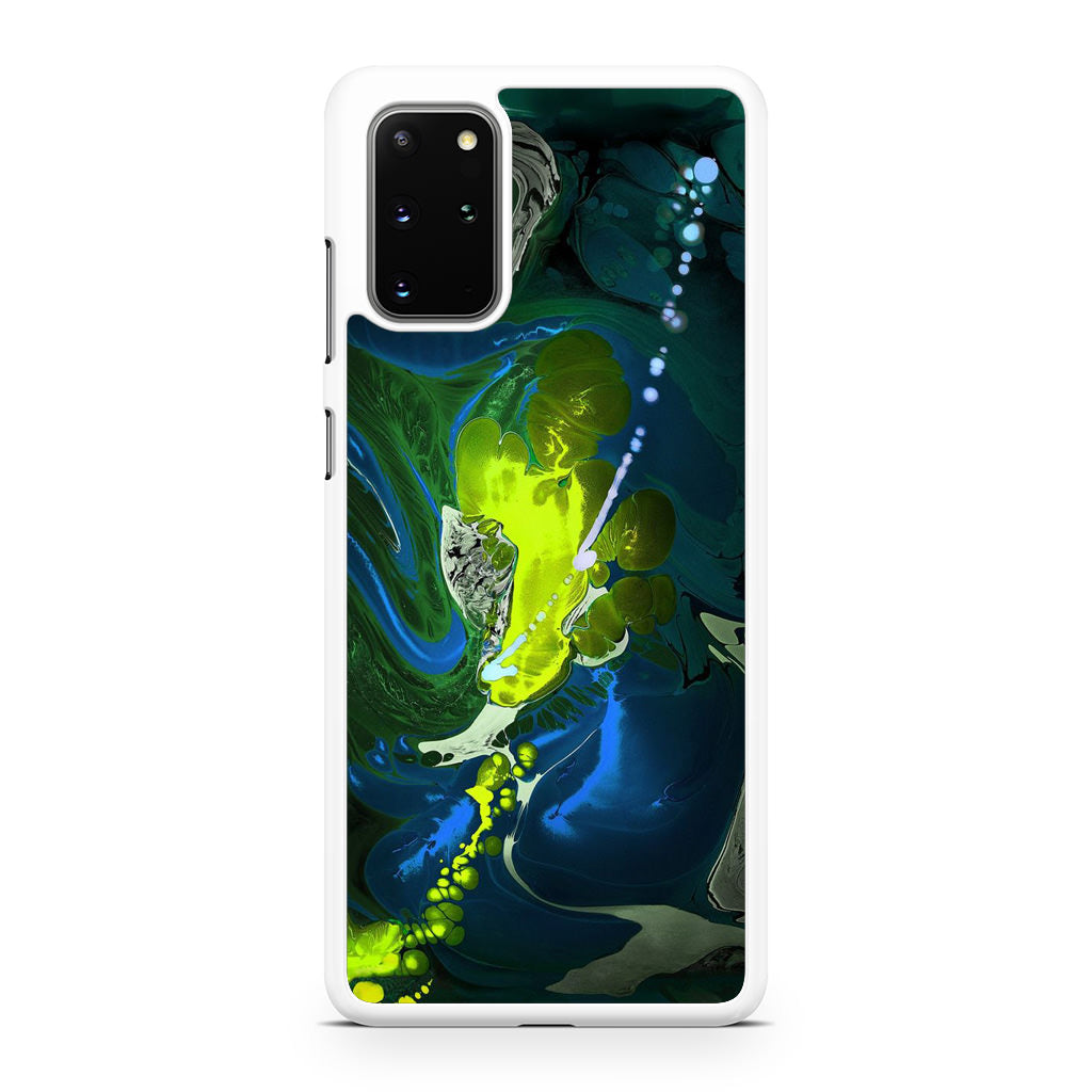 Abstract Green Blue Art Galaxy S20 Plus Case