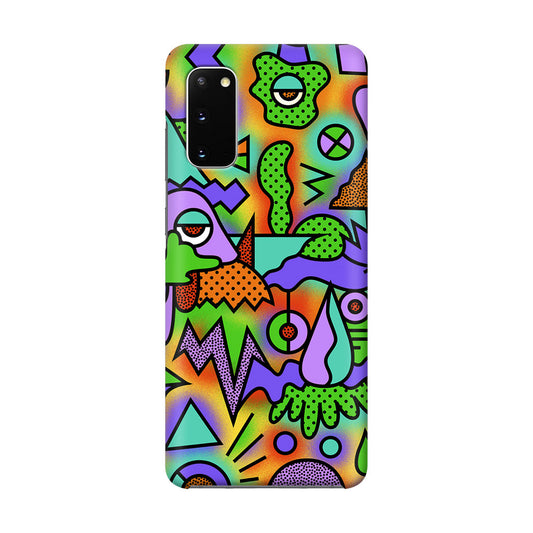 Abstract Colorful Doodle Art Galaxy S20 Case