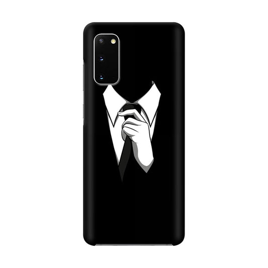 Anonymous Black White Tie Galaxy S20 Case