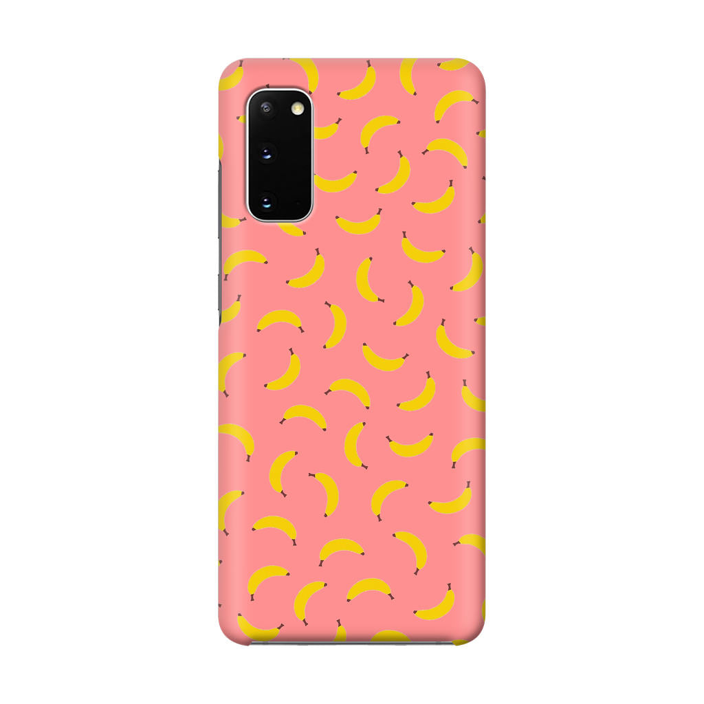 Bananas Fruit Pattern Pink Galaxy S20 Case