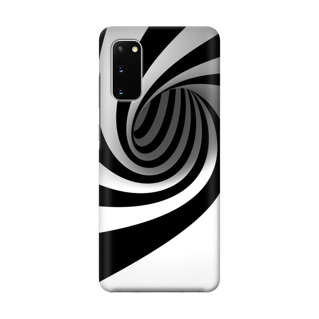 Black and White Twist Galaxy S20 Case