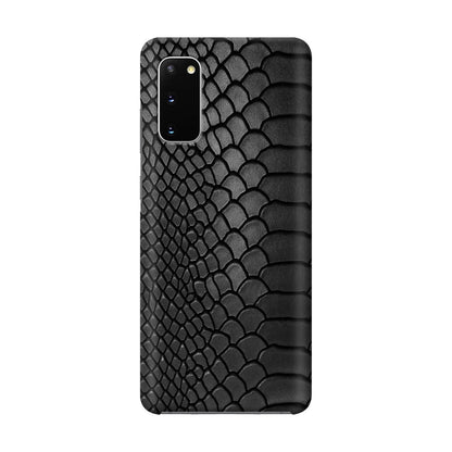 Black Snake Skin Texture Galaxy S20 Case