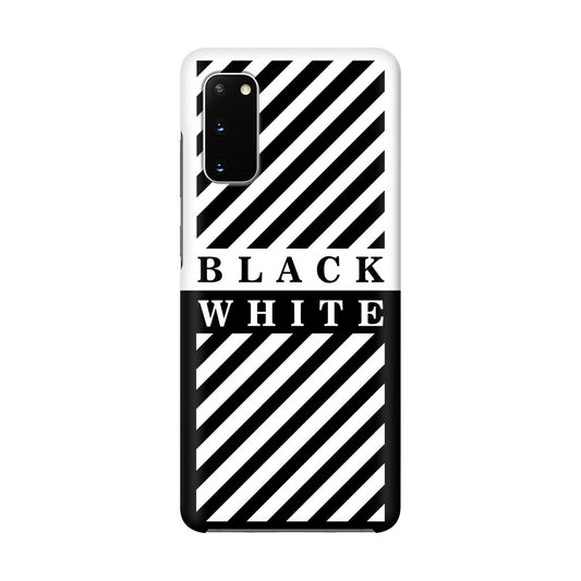 Black White Stripes Galaxy S20 Case