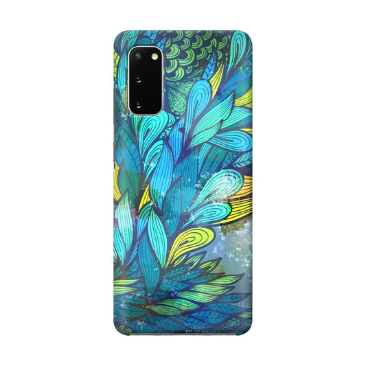 Colorful Art in Blue Galaxy S20 Case