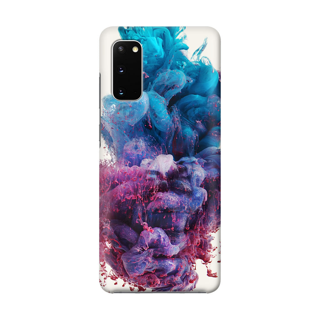 Colorful Dust Art on White Galaxy S20 Case