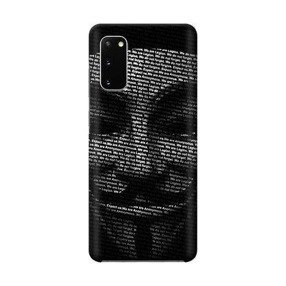 Guy Fawkes Mask Anonymous Galaxy S20 Case