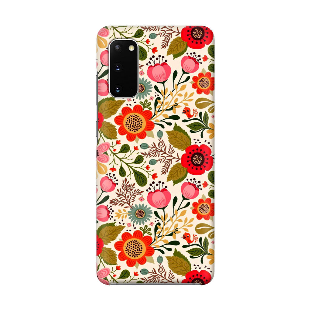 Hello Spring Pattern Galaxy S20 Case