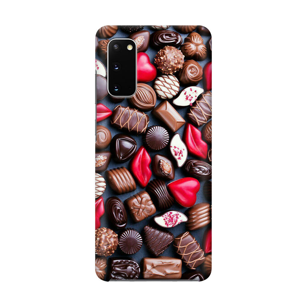 I Love Choco Pattern Galaxy S20 Case