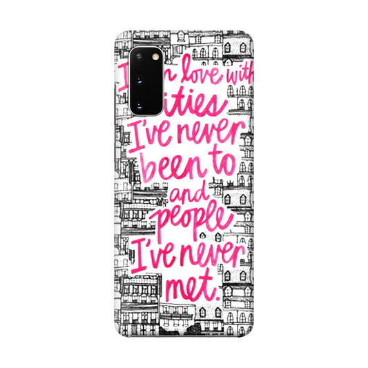 John Green Quotes I'm in Love With Cities Galaxy S20 Case