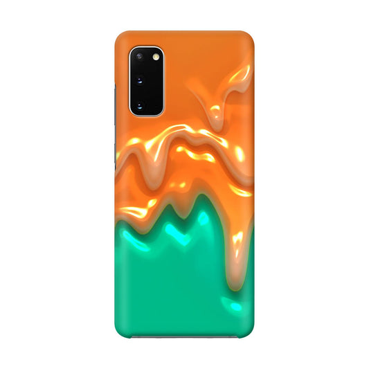 Orange Paint Dripping Galaxy S20 Case