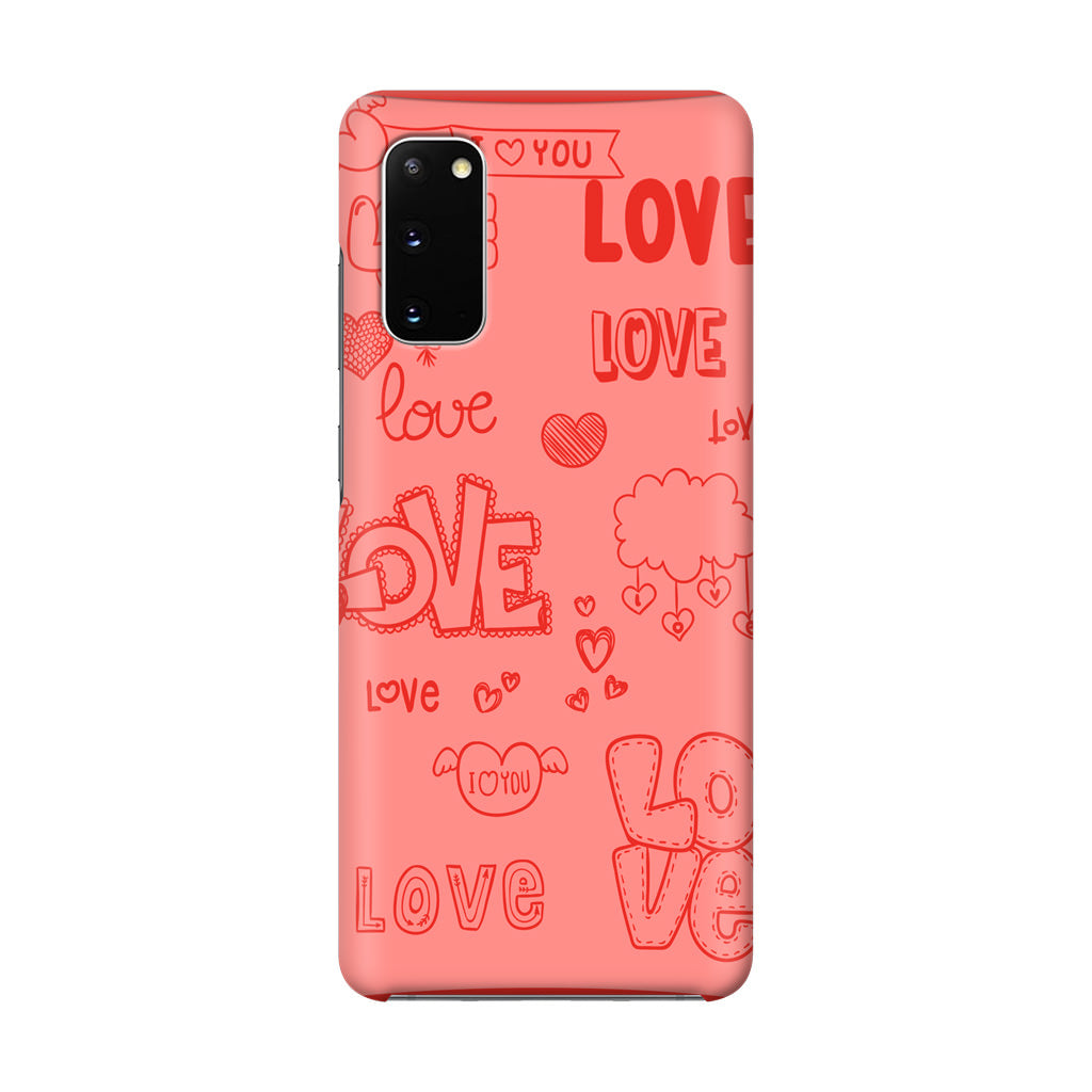 Pink Lover Galaxy S20 Case