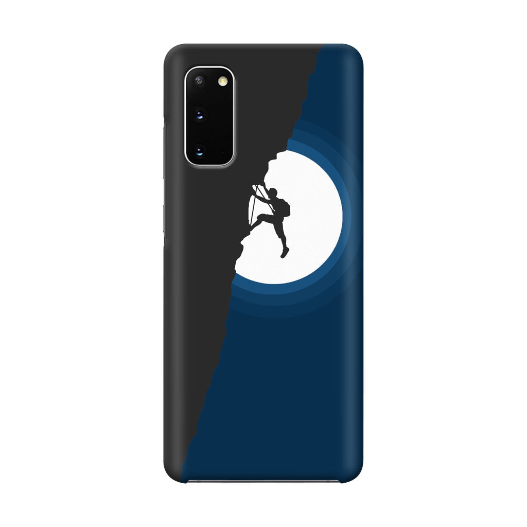 Silhouette of Climbers Galaxy S20 Case