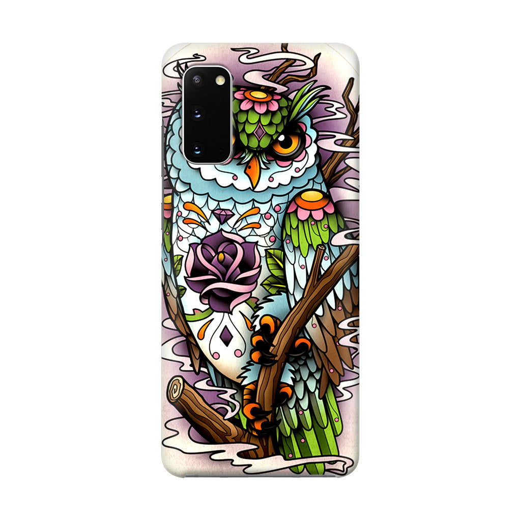 Sugar Skull Owl Tattoo Galaxy S20 Case