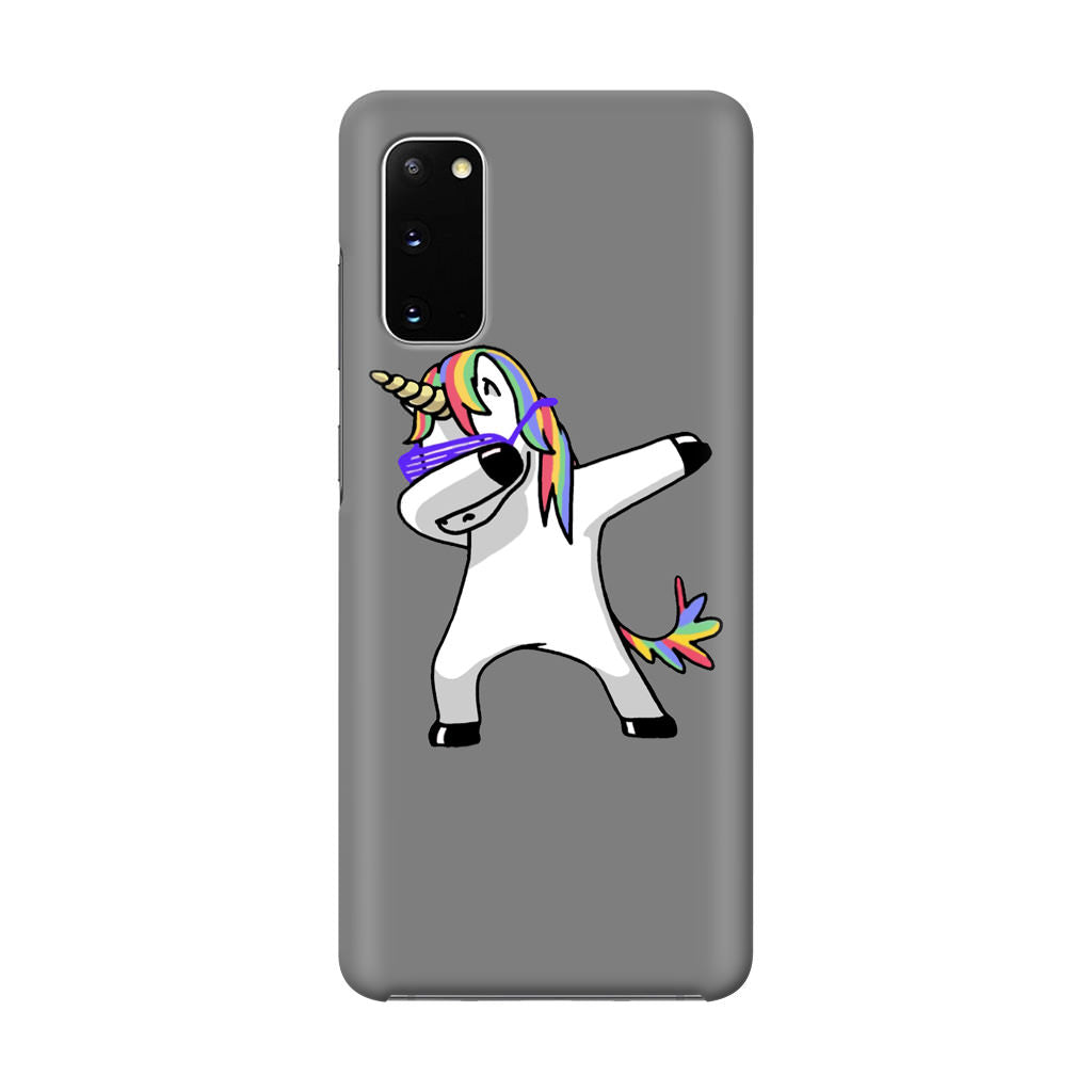 Unicorn Dabbing Grey Galaxy S20 Case