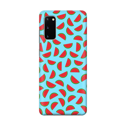 Watermelon Fruit Pattern Blue Galaxy S20 Case