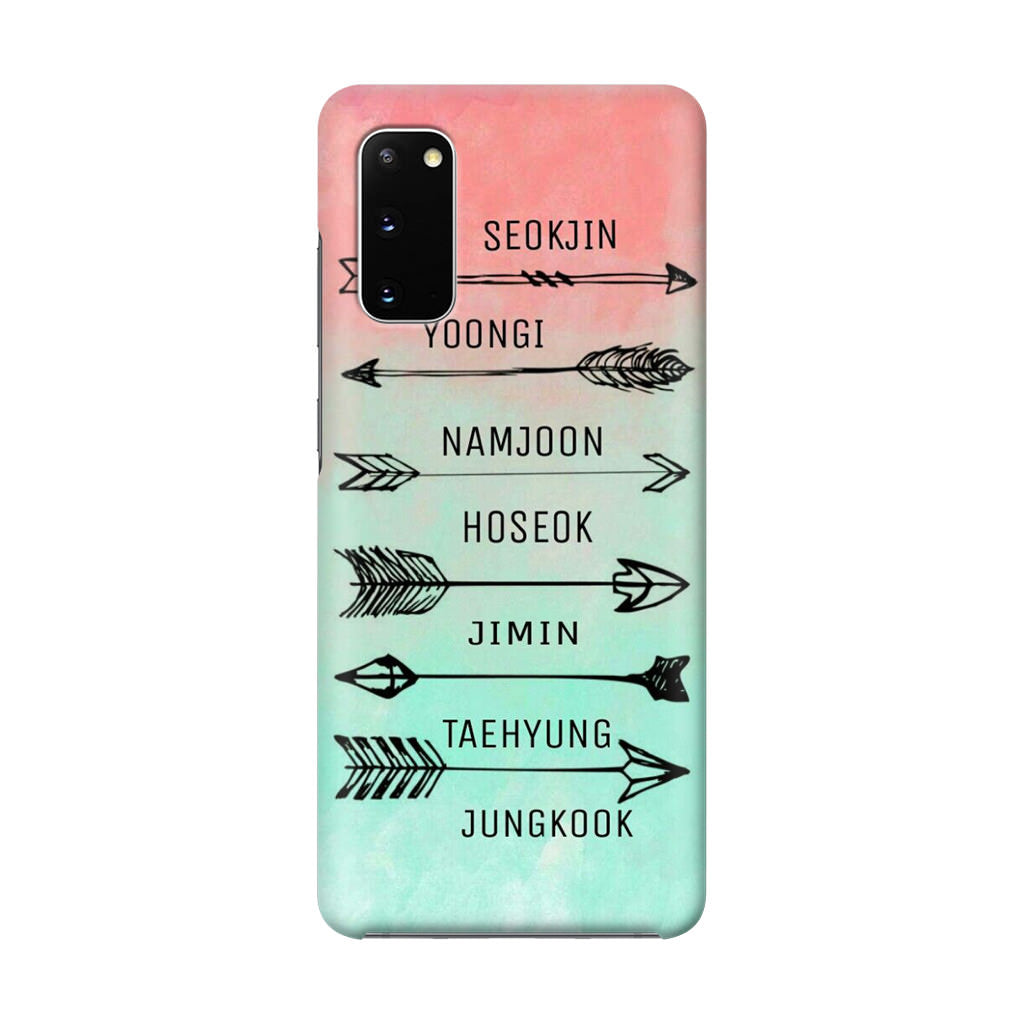 BTS Members Name Galaxy S20 Case