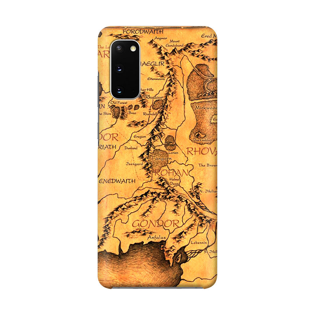 Middle Earth Map Hobbit Galaxy S20 Case