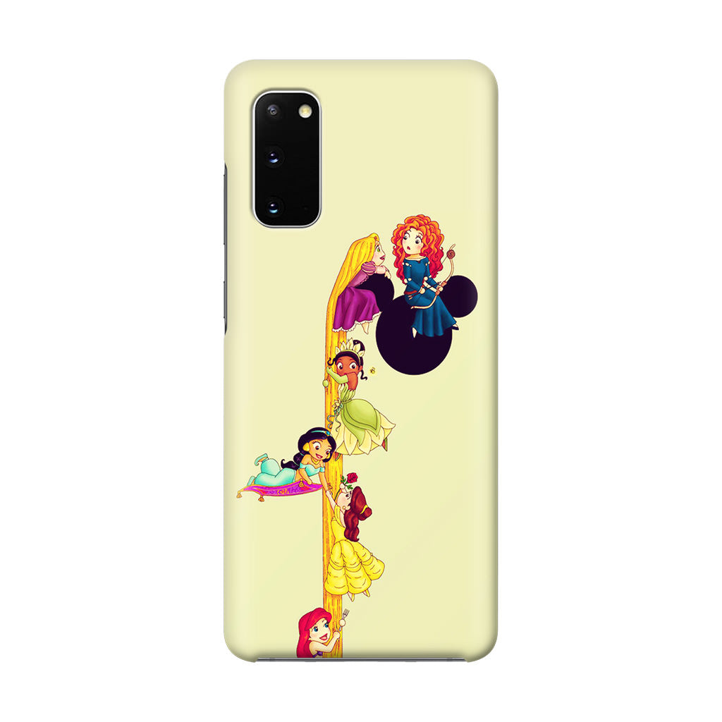 Princesses Climbing Rapunzel's Hair Galaxy S20 Case