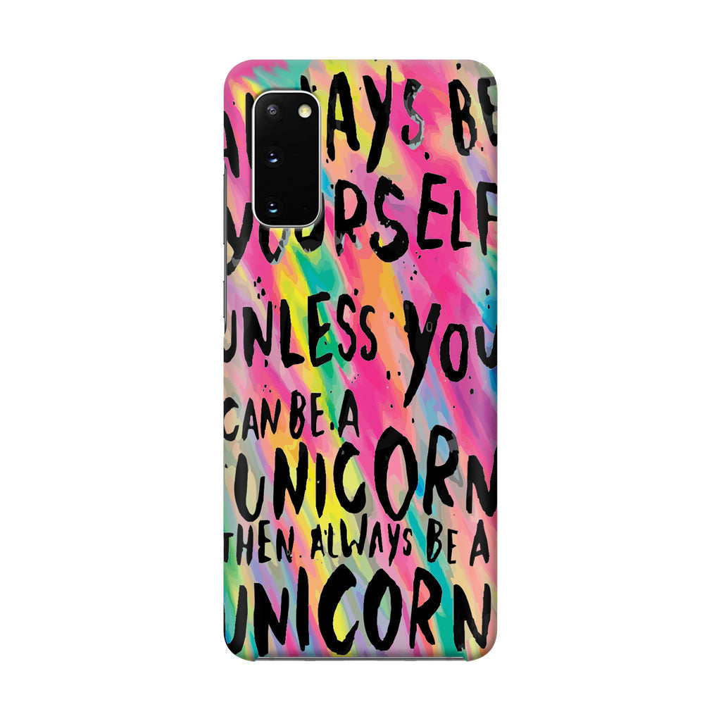 Rainbow Unicorn Quote Galaxy S20 Case