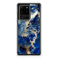 Abstract Golden Blue Paint Art Galaxy S20 Ultra Case