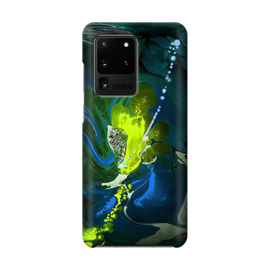 Abstract Green Blue Art Galaxy S20 Ultra Case