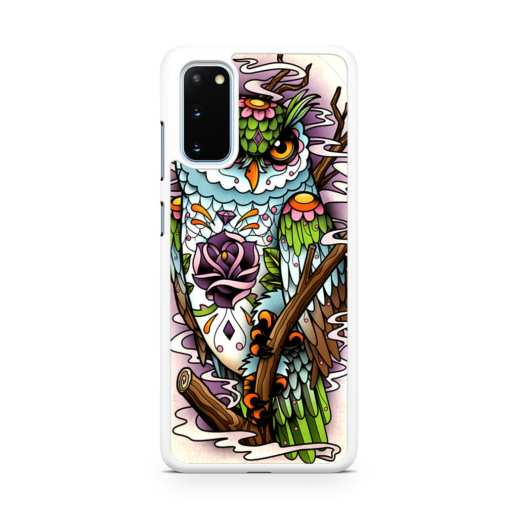 Sugar Skull Owl Tattoo Galaxy S20 Case