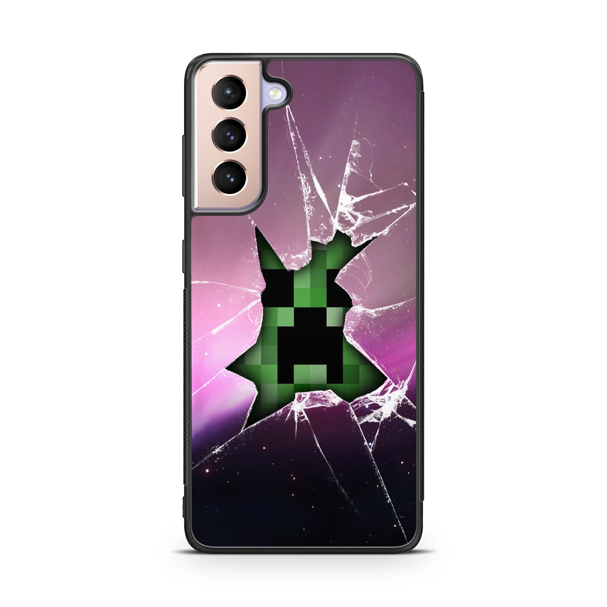 Creeper Glass Broken Violet Galaxy S21 / S21 Plus / S21 FE 5G Case