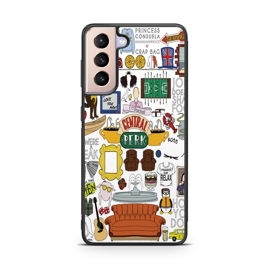 Friends TV Show Central Perk Sticker Galaxy S21 / S21 Plus / S21 FE 5G Case