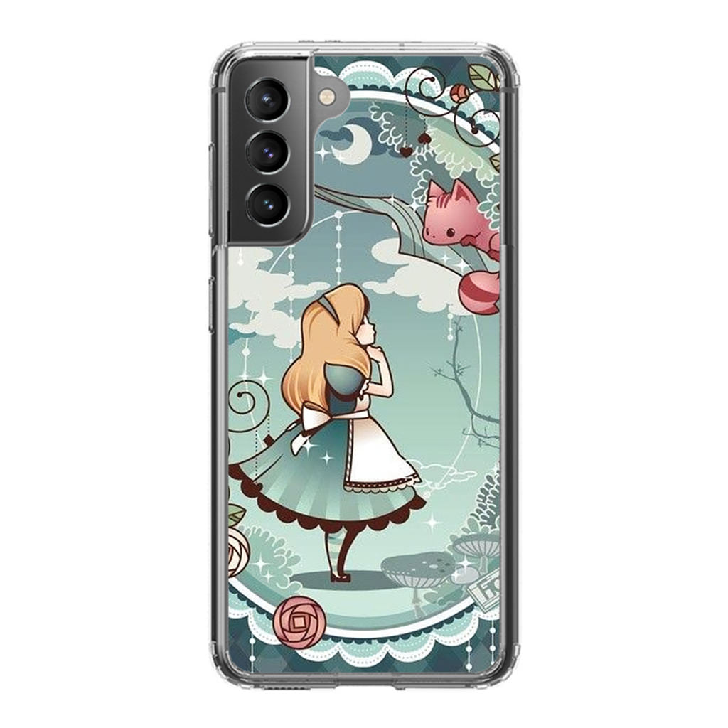 Alice And Cheshire Cat Poster Galaxy S21 / S21 Plus / S21 FE 5G Case