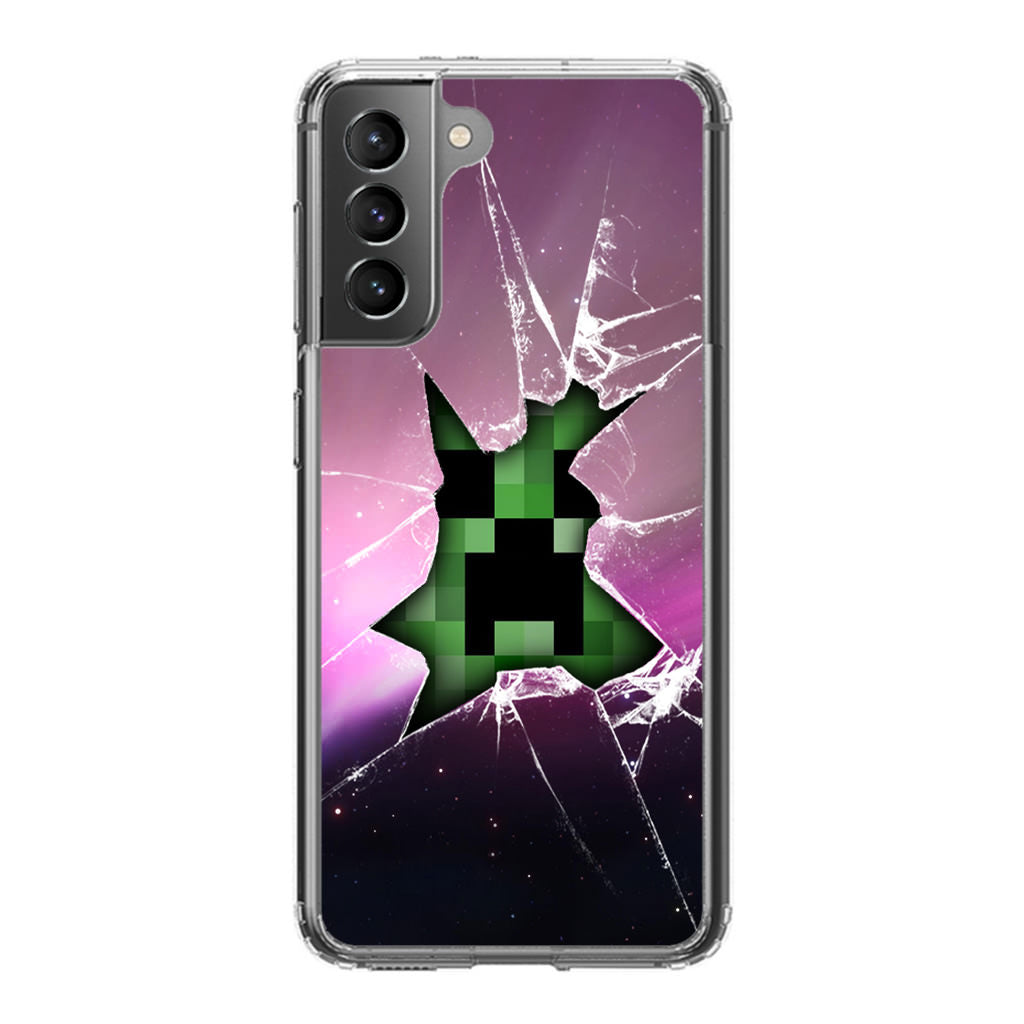 Creeper Glass Broken Violet Galaxy S21 / S21 Plus / S21 FE 5G Case