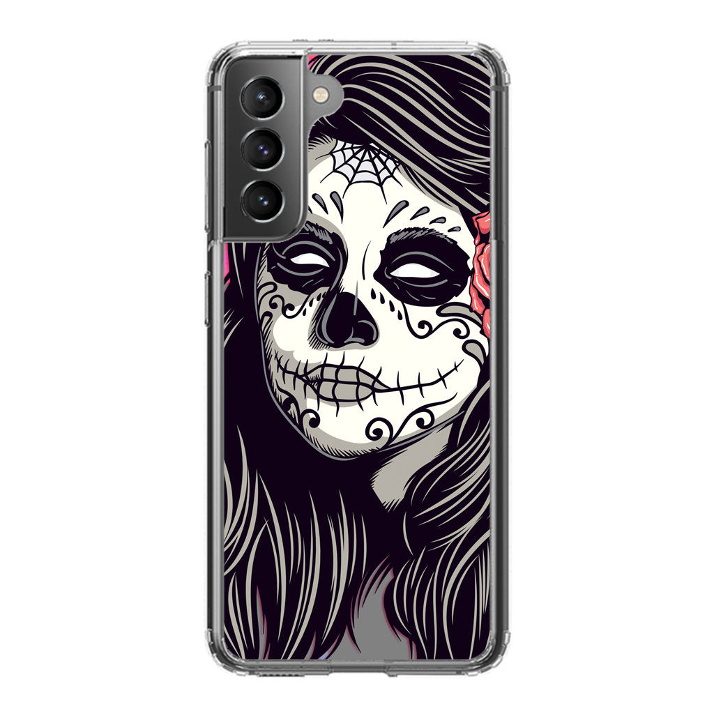 Girl Skull Flower Galaxy S21 / S21 Plus / S21 FE 5G Case