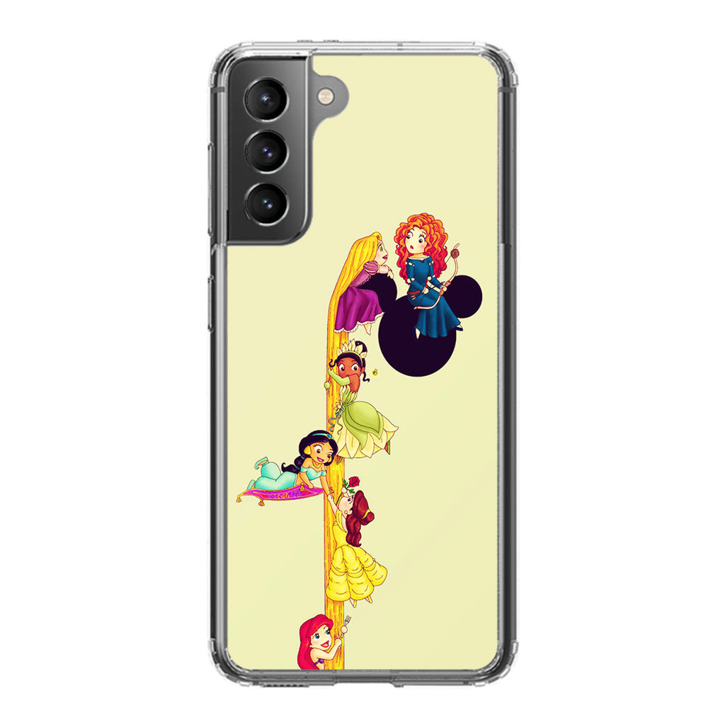 Princesses Climbing Rapunzel's Hair Galaxy S21 / S21 Plus / S21 FE 5G Case