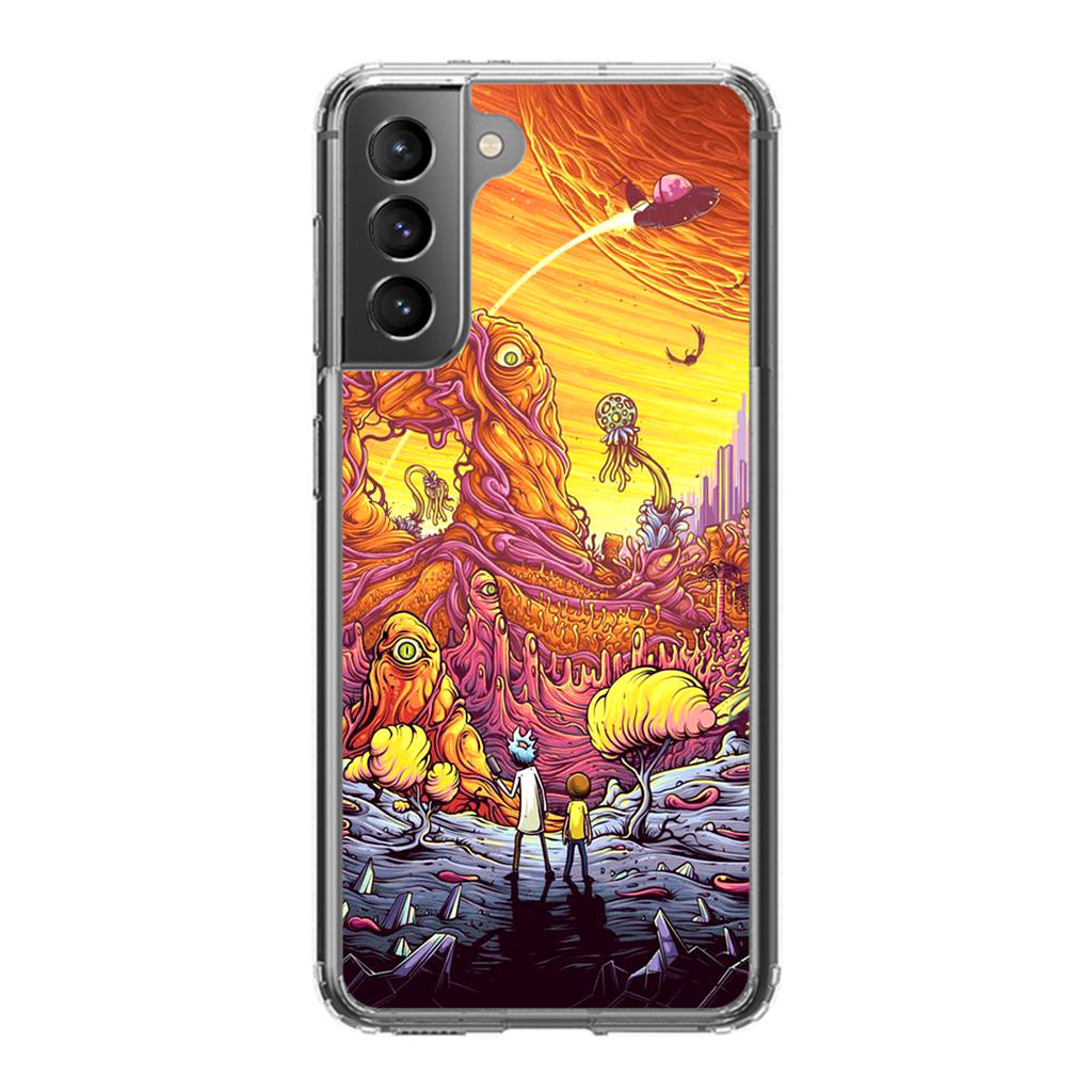 Rick And Morty Alien Planet Galaxy S21 / S21 Plus / S21 FE 5G Case