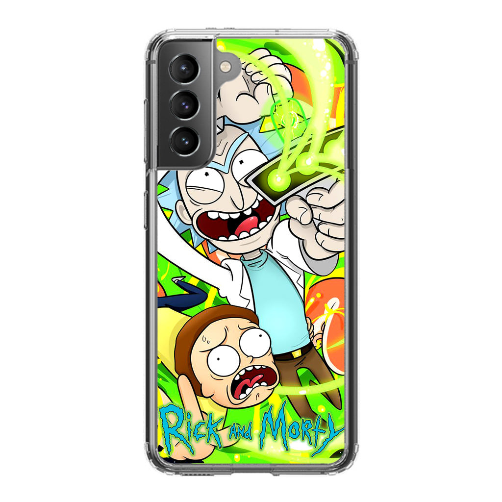 Rick And Morty Shoot Portal Gun Galaxy S21 / S21 Plus / S21 FE 5G Case