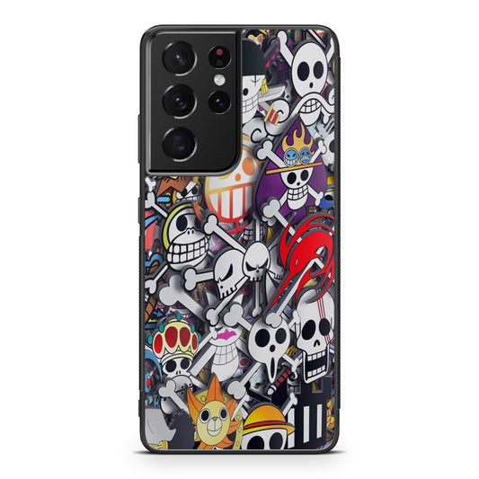 All Pirate Symbols One Piece Galaxy S21 Ultra Case