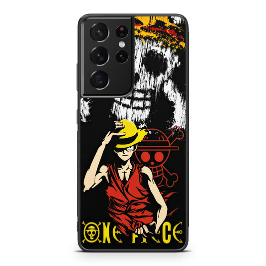 Monkey D Luffy Paint Art Galaxy S21 Ultra Case
