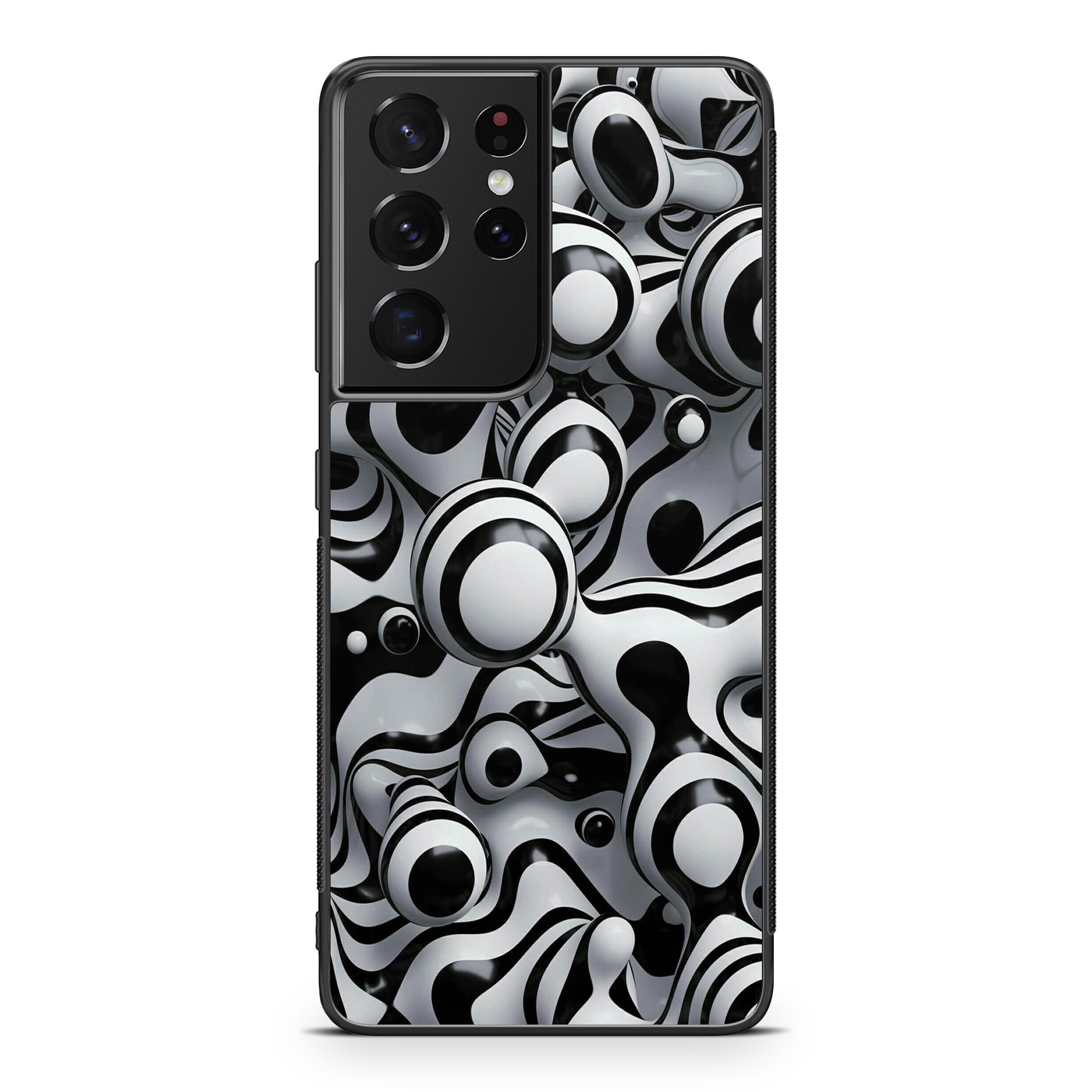 Abstract Art Black White Galaxy S21 Ultra Case
