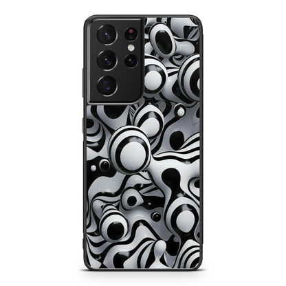 Abstract Art Black White Galaxy S21 Ultra Case