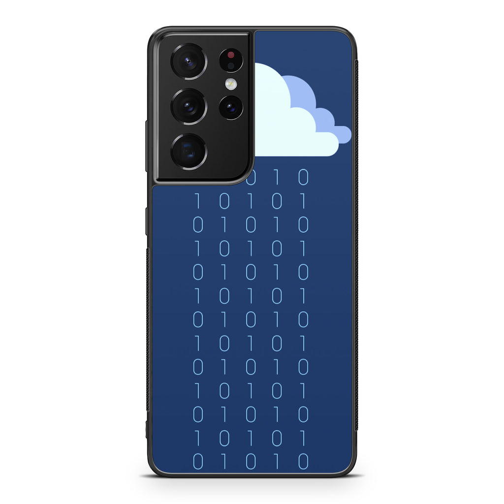 Abstract Binary Minimalist Galaxy S21 Ultra Case