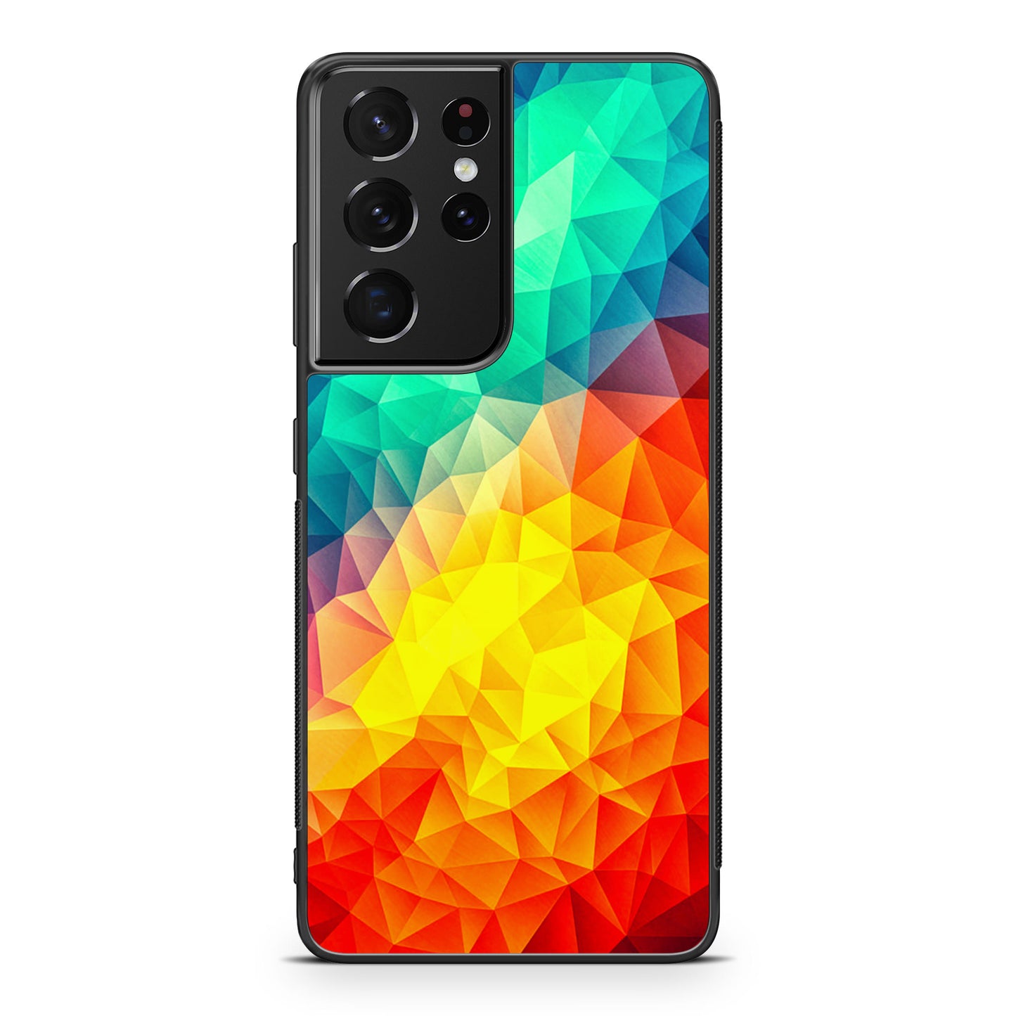 Abstract Multicolor Cubism Painting Galaxy S21 Ultra Case