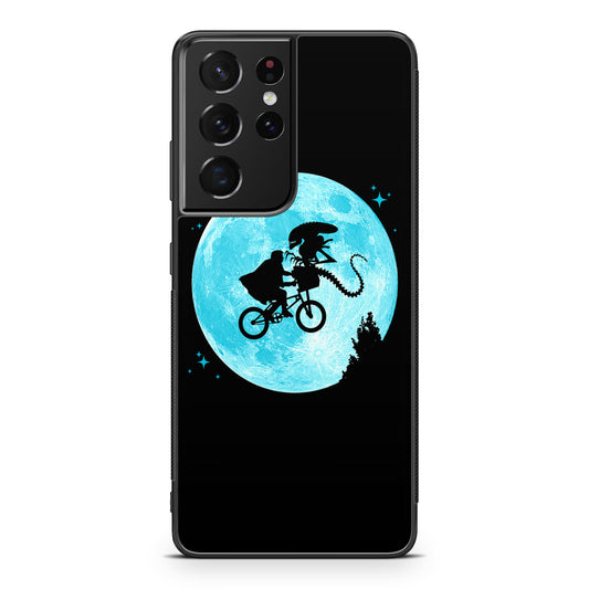Alien Bike to the Moon Galaxy S21 Ultra Case