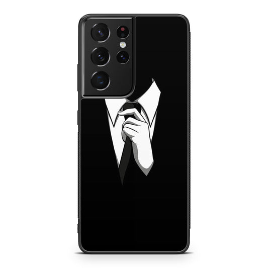 Anonymous Black White Tie Galaxy S21 Ultra Case