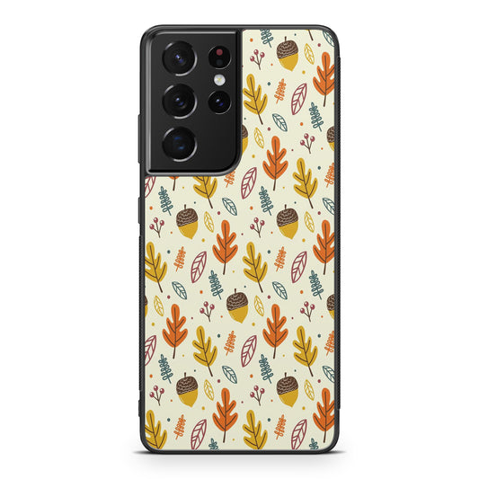 Autumn Things Pattern Galaxy S21 Ultra Case