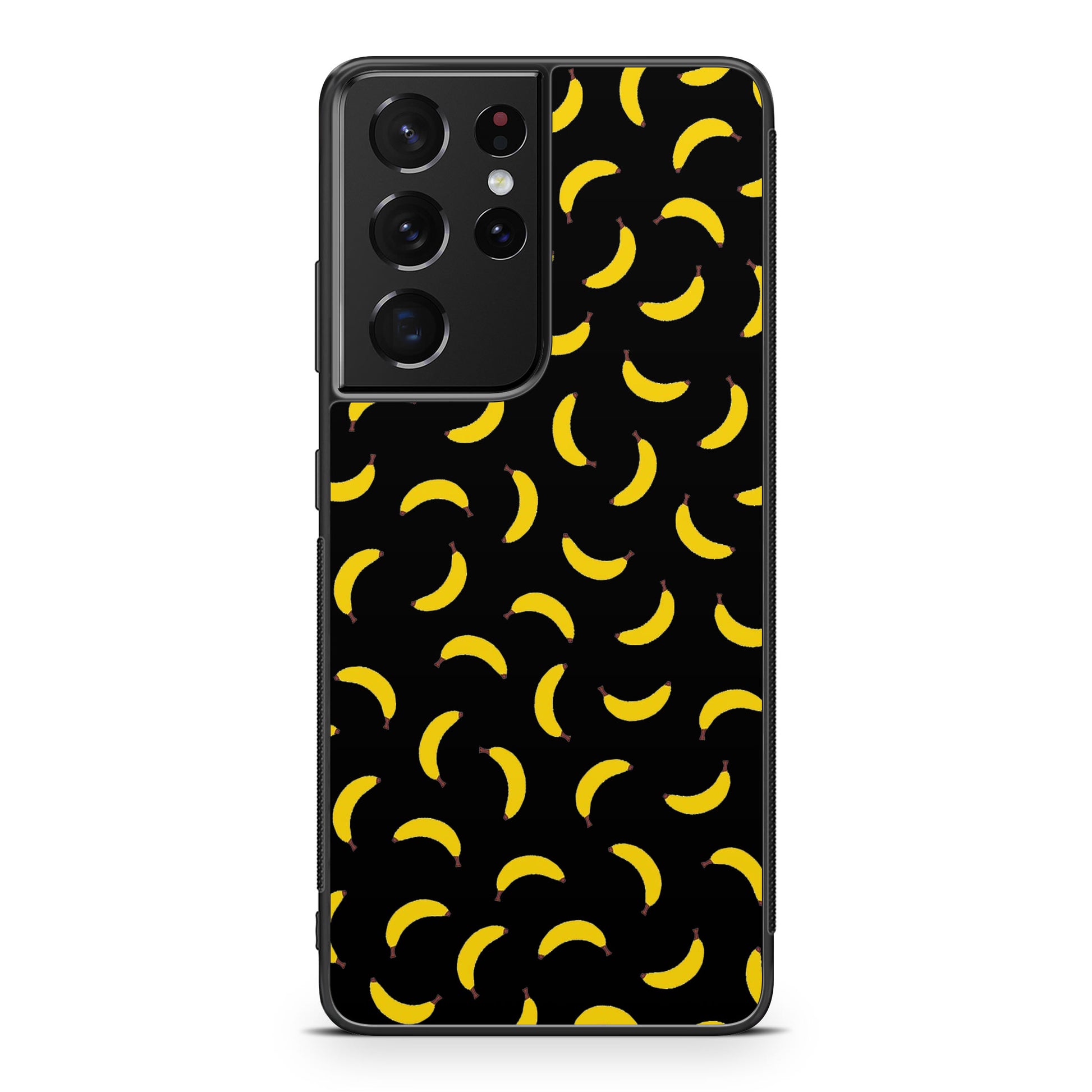 Bananas Fruit Pattern Black Galaxy S21 Ultra Case