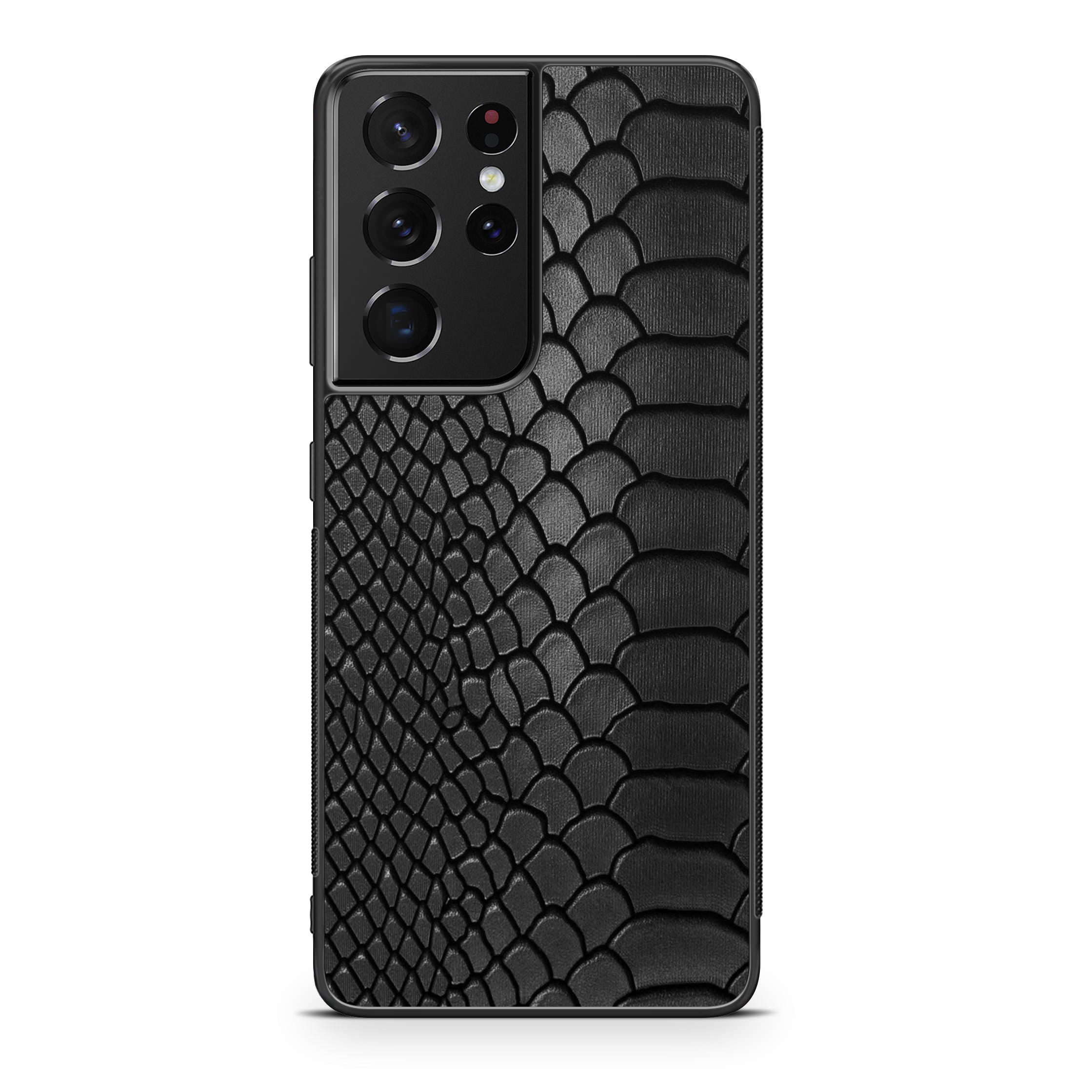 Black Snake Skin Texture Galaxy S21 Ultra Case