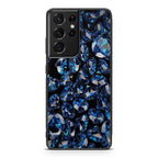 Blue Diamonds Pattern Galaxy S21 Ultra Case